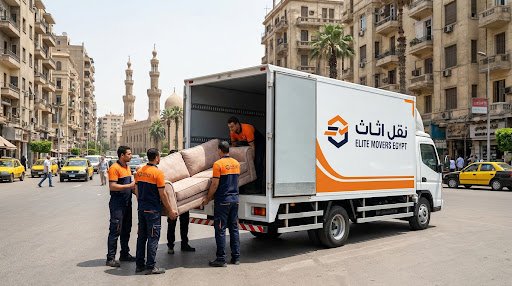 شاحنات نقل أثاث شركة MD Transport في شوارع القاهرة — خدمة نقل عفش احترافية